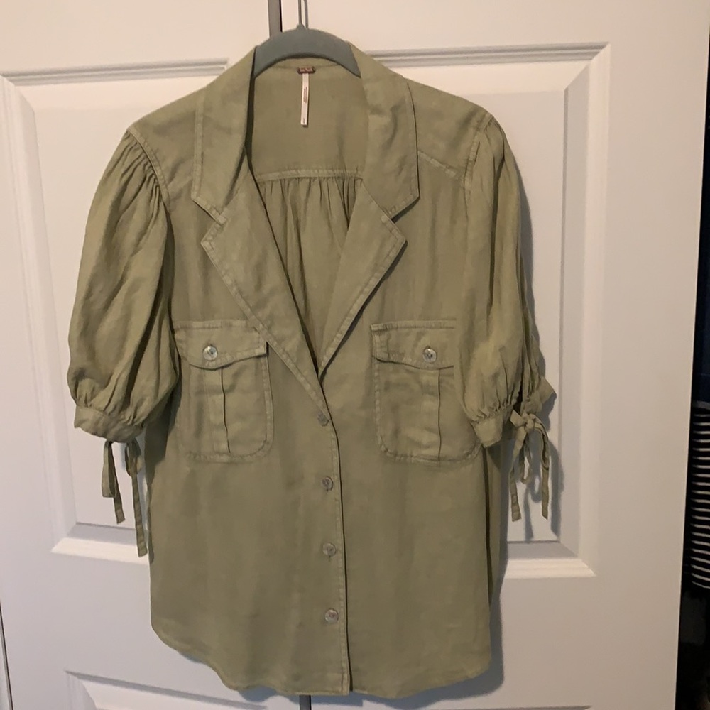 Free People linen blouse